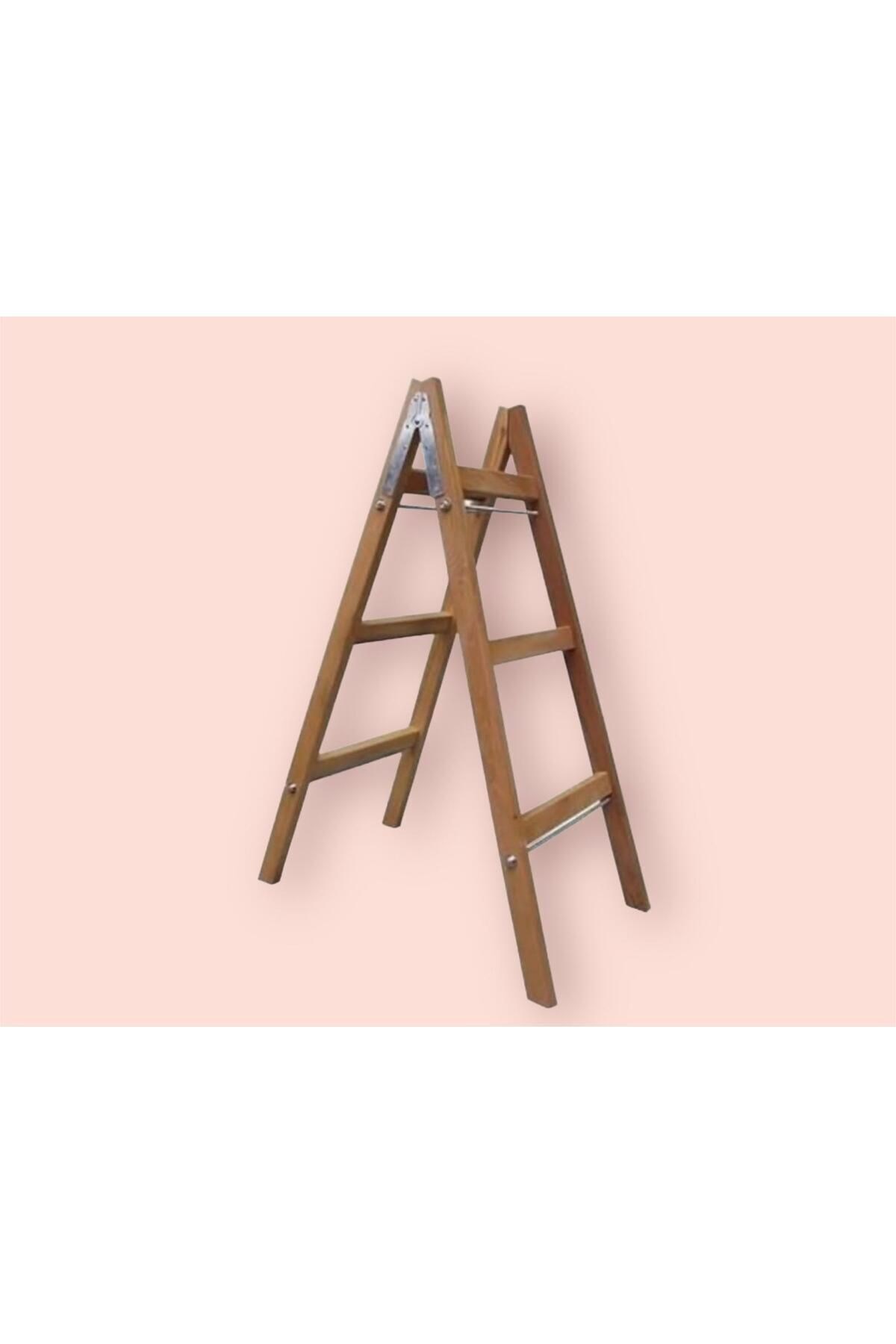 3 basamaklı A tipi Gürgen Ahşap Merdiven